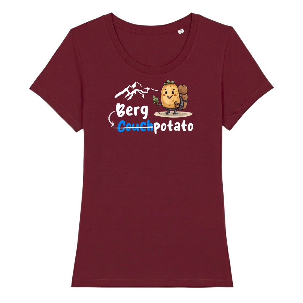 Bergpotato Frauenshirt in Burgunder, Kraxelgaudi