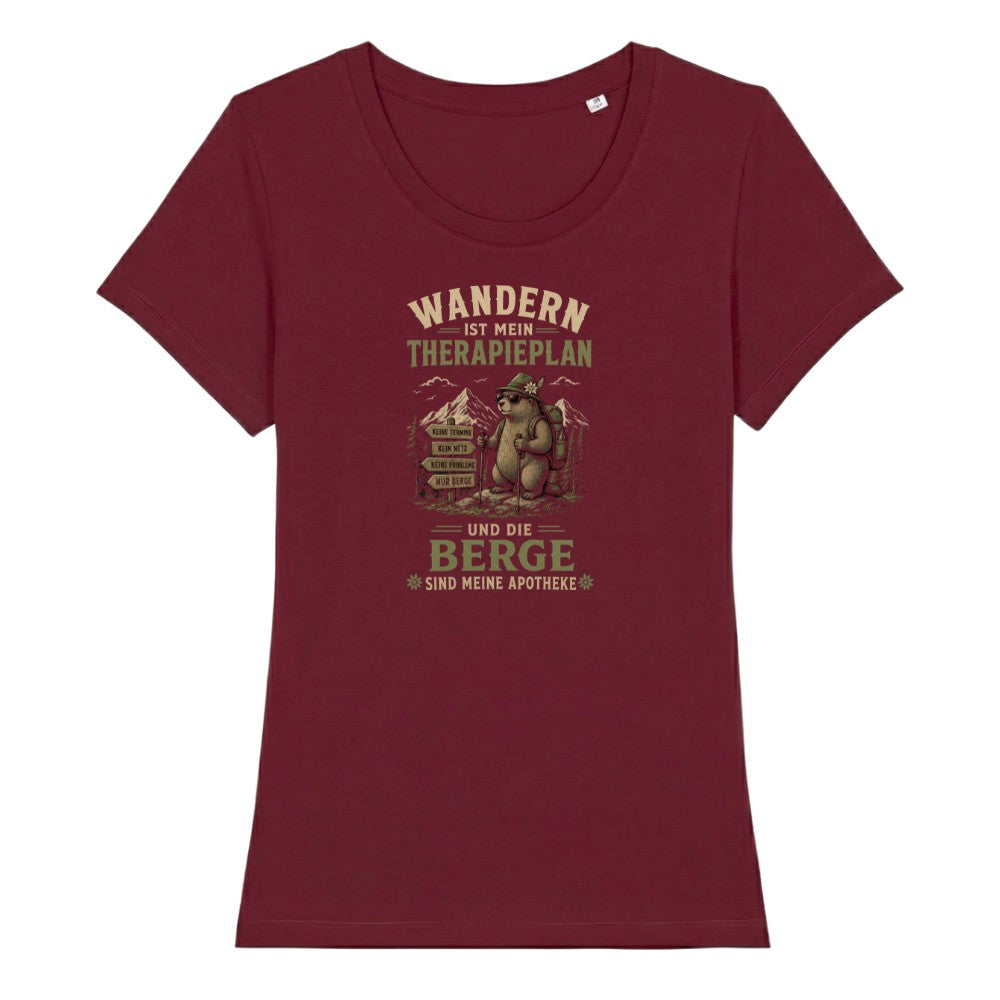 Therapieplan Frauenshirt in Burgunder, Kraxelgaudi