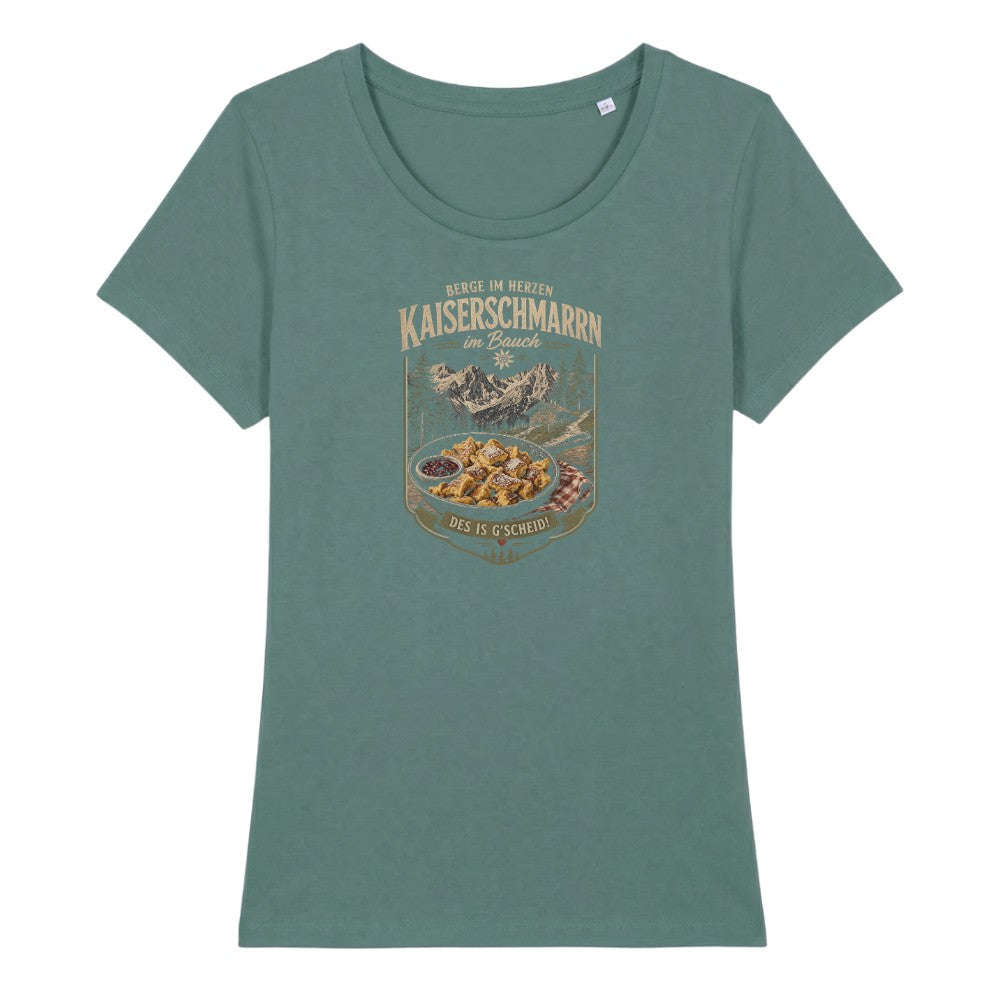 Kaiserschmarrn im Bauch Frauenshirt in Green Bay, Kraxelgaudi