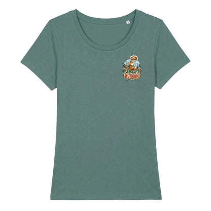 Bergluft macht hungrig Damenshirt mit Brustdruck, Kraxelgaudi