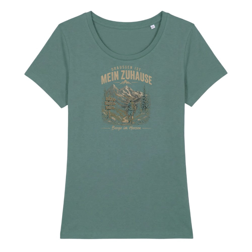 Draussen ist mein Zuhause Frauenshirt in Green Bay, Kraxelgaudi