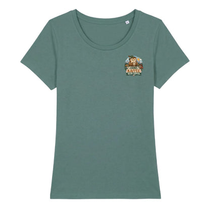 Ohne Kaffee kein Gipfel Damenshirt mit Brustdruck, Kraxelgaudi