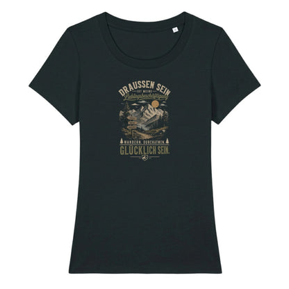 Lieblingsbeschäftigung Frauenshirt in Schwarz, Kraxelgaudi