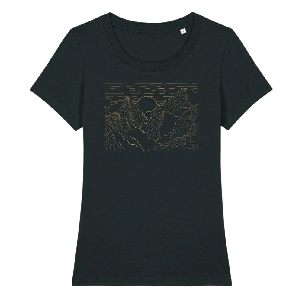 Esthetic Mountains Frauenshirt in Schwarz, Kraxelgaudi
