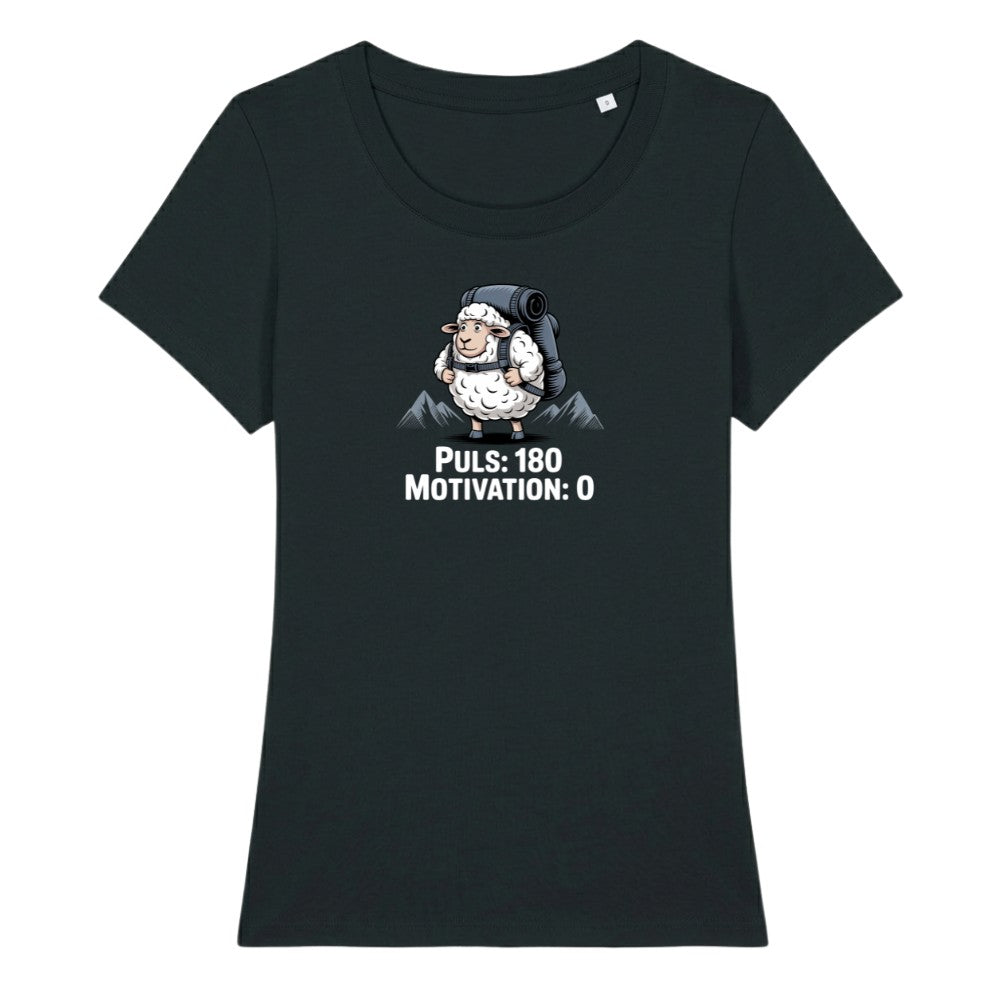 Puls - Motivation Frauenshirt in Schwarz, Kraxelgaudi