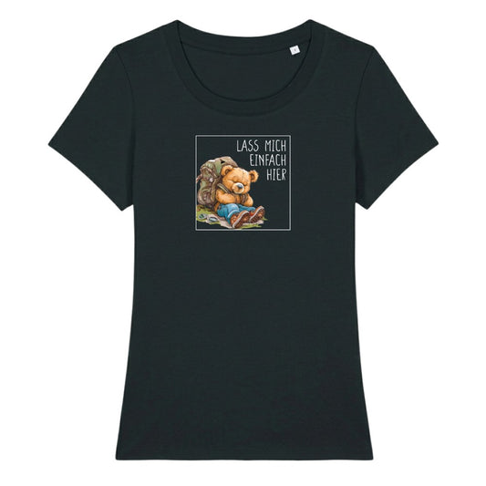 Lass mich einfach hier Frauenshirt in Schwarz, Kraxelgaudi