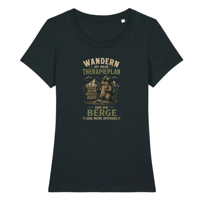 Therapieplan Frauenshirt in Schwarz, Kraxelgaudi