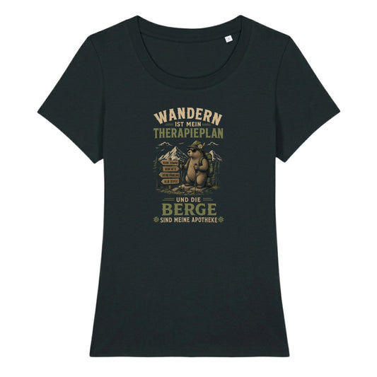 Therapieplan Frauenshirt in Schwarz, Kraxelgaudi