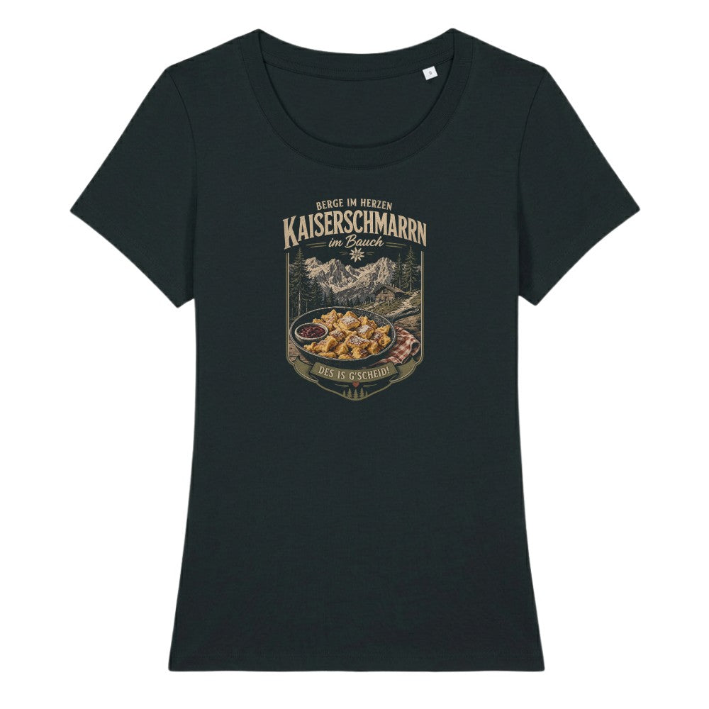 Kaiserschmarrn im Bauch Frauenshirt in Schwarz, Kraxelgaudi