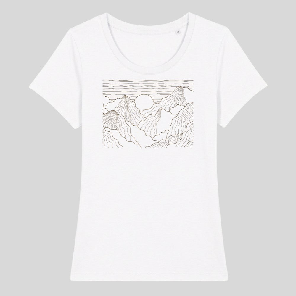 Esthetic Mountains Frauenshirt in Weiß, Kraxelgaudi