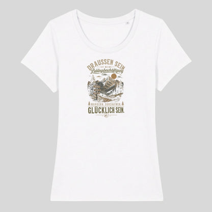 Lieblingsbeschäftigung Frauenshirt in Weiß, Kraxelgaudi