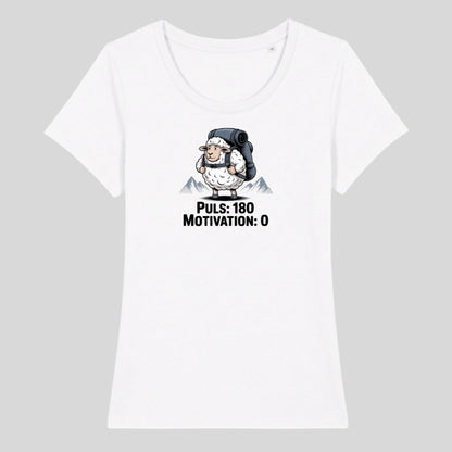 Puls - Motivation Frauenshirt in Weiß, Kraxelgaudi