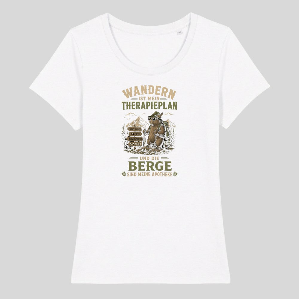 Therapieplan Frauenshirt in Weiß, Kraxelgaudi