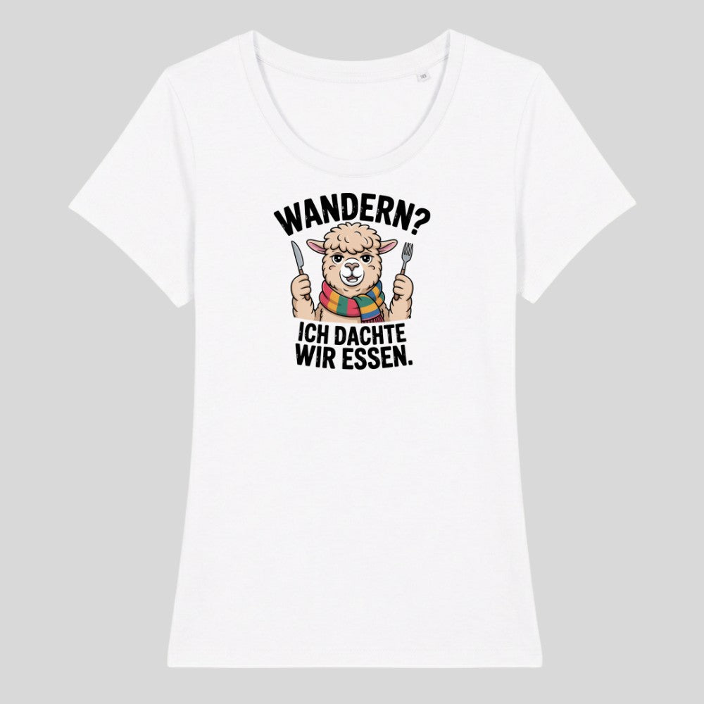 Ich dachte wir essen Frauenshirt in Weiß, Kraxelgaudi