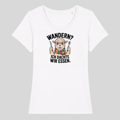 Ich dachte wir essen Frauenshirt in Weiß, Kraxelgaudi
