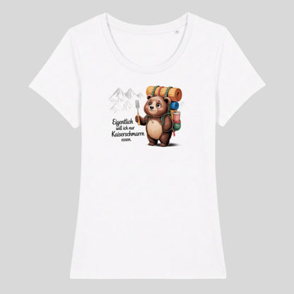 Kaiserschmarrn Bärchen Frauenshirt in Weiß, Kraxelgaudi