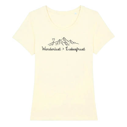 Wanderlust Frauen Shirt mit Wander-Spruch, Farbvariante