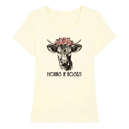 Horns N´Roses Frauen Shirt mit Rock-Berg-Motiv, Farbvariante