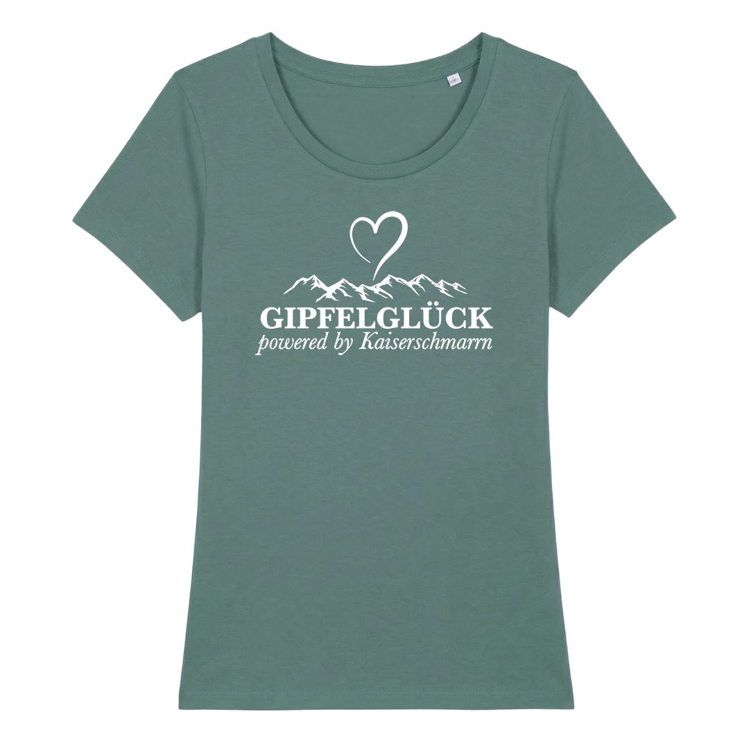 Gipfelglück Frauen Shirt mit Bergmotiv, Detailansicht
