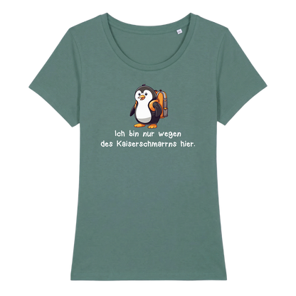 Kaiserschmarrn Fanatiker Damen T-Shirt mit Kaiserschmarrn-Spruch, Detailansicht