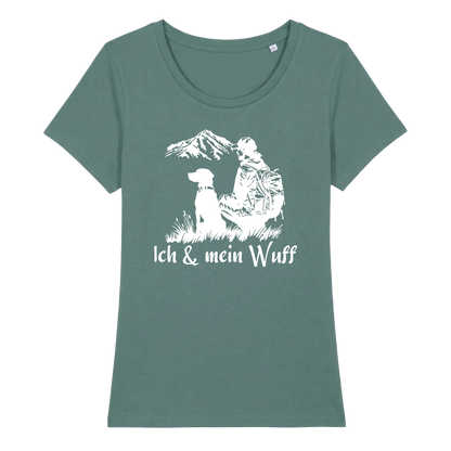 Ich & mein Wuff Frauen Shirt mit Hundemotiv, Detailansicht