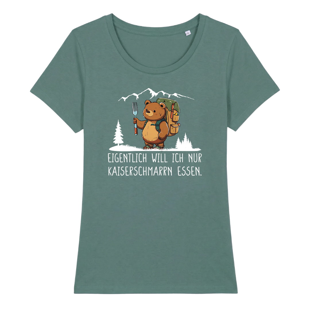 Kaiserbär Damen T-Shirt mit Kaiserschmarrn-Spruch, Detailansicht