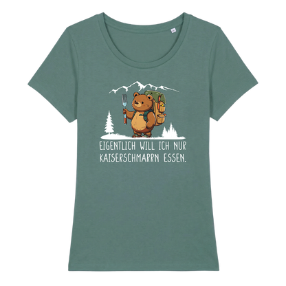 Kaiserbär Damen T-Shirt mit Kaiserschmarrn-Spruch, Detailansicht