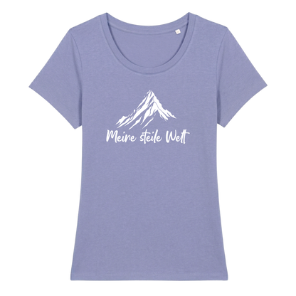 Meine Steile Welt Frauen Shirt mit Berg-Spruch, weitere Ansicht