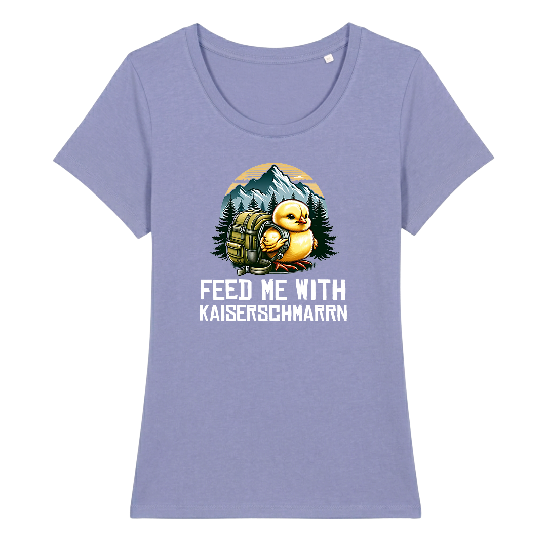 Feed Me Frauen Shirt mit Schriftzug, weitere Ansicht