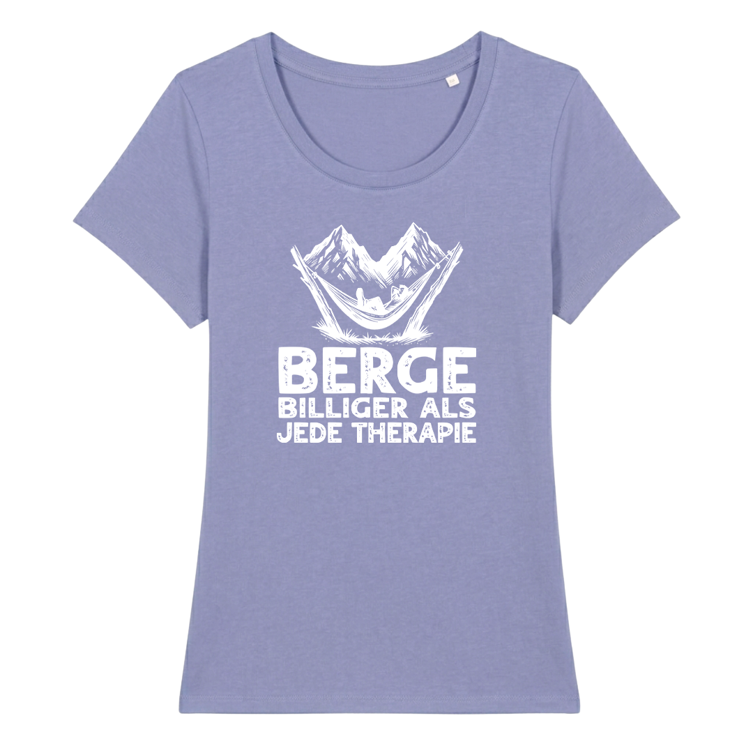 Bergtherapie Frauen Shirt mit lustigem Spruch, weitere Ansicht