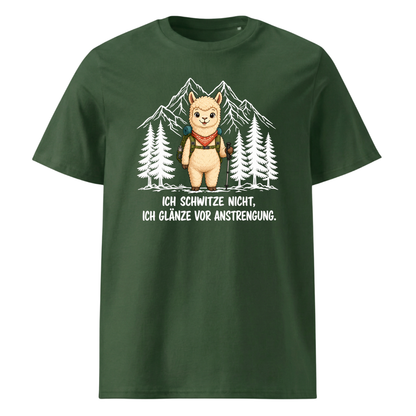 Glänze Anstrengung Alpaka T-Shirt Unisex Grün