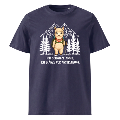Glänze Anstrengung Alpaka T-Shirt Unisex Navy