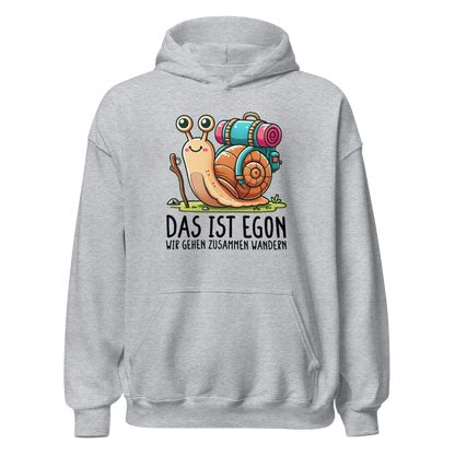EGON Hoodie Unisex mit Schnecke Egon, Rückansicht