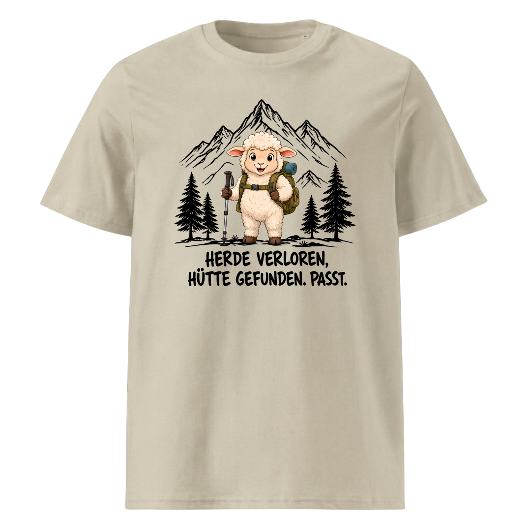 Hütte Schaf T-Shirt Unisex Beige