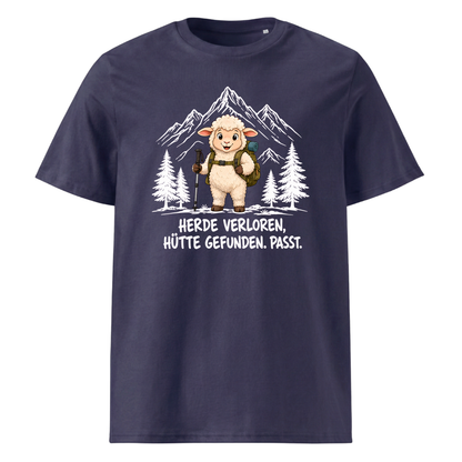 Hütte Schaf T-Shirt Unisex Navy