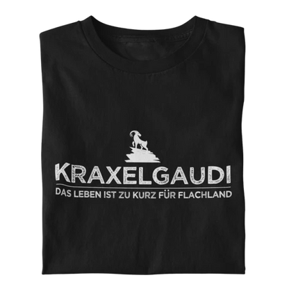 Kraxelgaudi Bio Frauen Shirt mit Bergmotiv, Frontansicht
