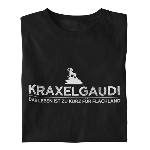 Kraxelgaudi Bio Frauen Shirt mit Bergmotiv, Frontansicht