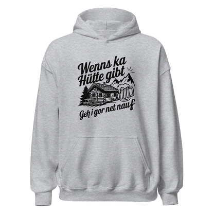 Ka Hütte Hoodie mit bayrischem Spruch, Produktansicht