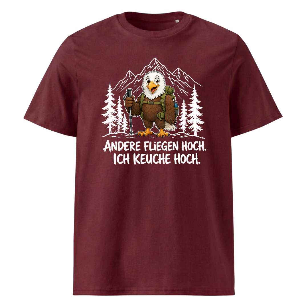Keuche hoch Adler T-Shirt Unisex Burgunder