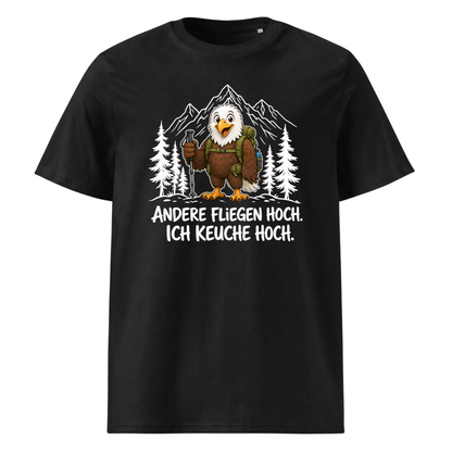 Keuche hoch Adler T-Shirt Unisex Schwarz