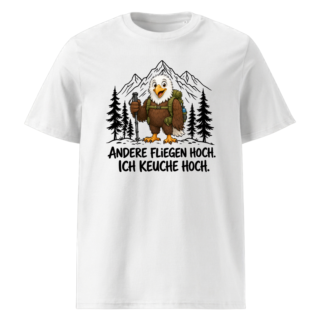 Keuche hoch Adler T-Shirt Unisex Weiß