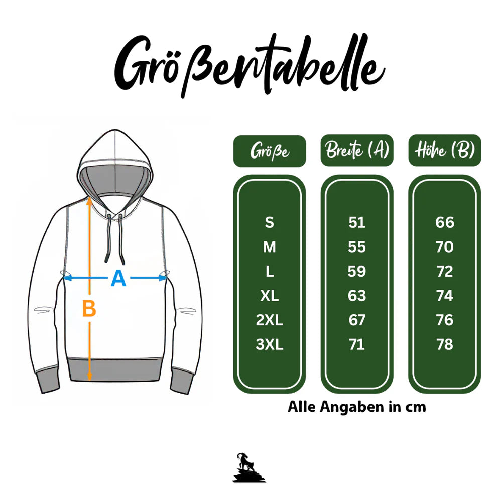 Kein Regen kann mich stoppen Hoodie Unisex mit Spruch, Produktansicht