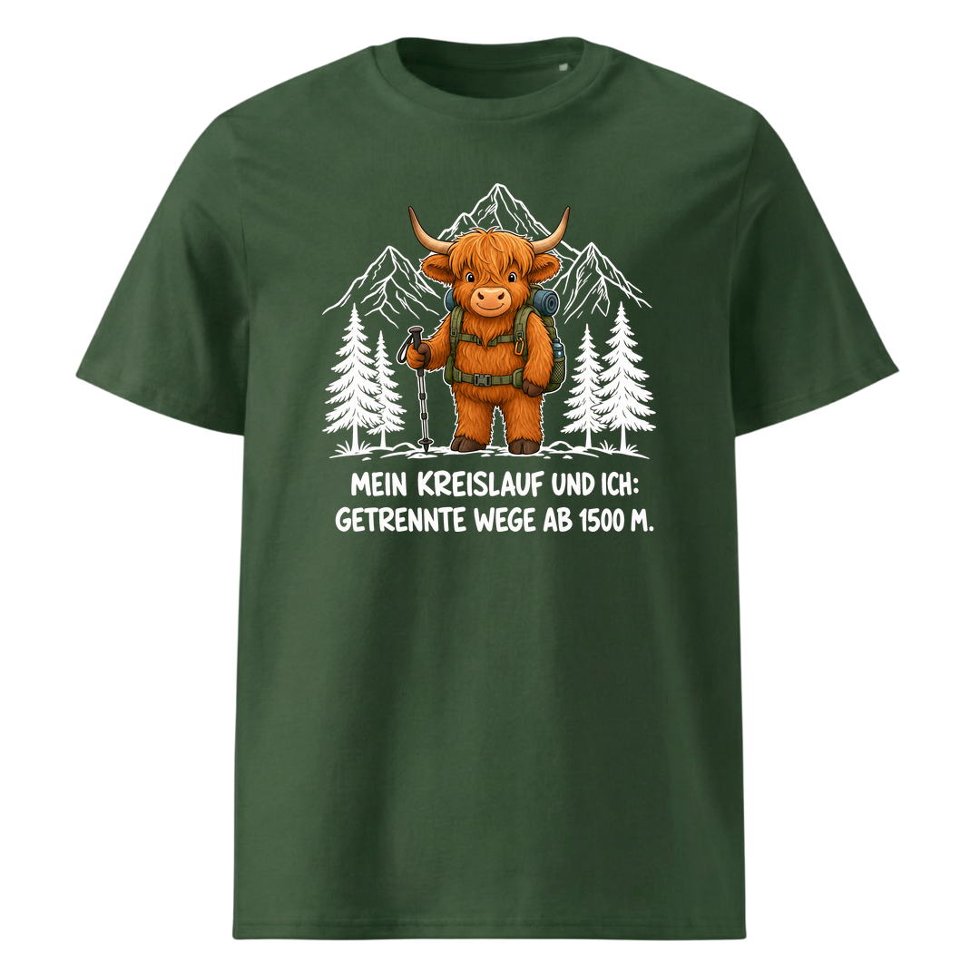 Kreislauf 1500m Highland Cow T-Shirt Unisex Grün