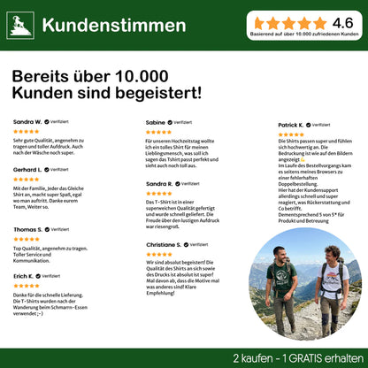 Abkürzung T-Shirt Unisex mit Wander-Spruch, Produktansicht