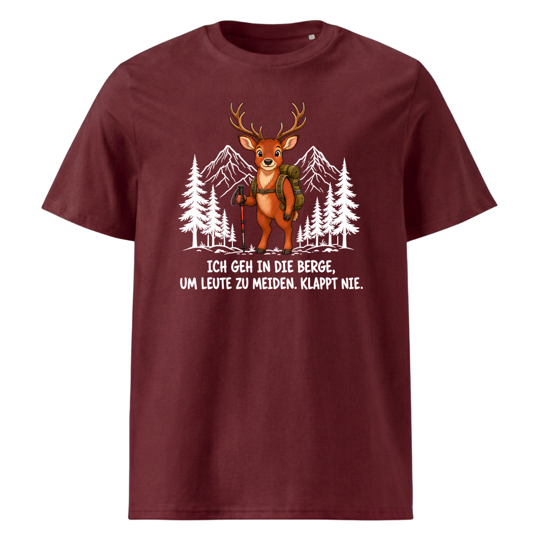 Leute meiden Hirsch T-Shirt Unisex Burgunder