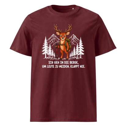 Leute meiden Hirsch T-Shirt Unisex Burgunder