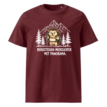 Muskelkater Panorama Murmeltier T-Shirt Unisex Burgunder