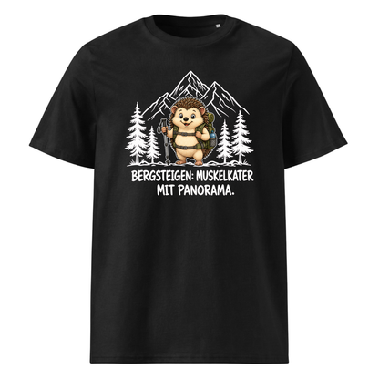 Muskelkater Panorama Murmeltier T-Shirt Unisex Schwarz