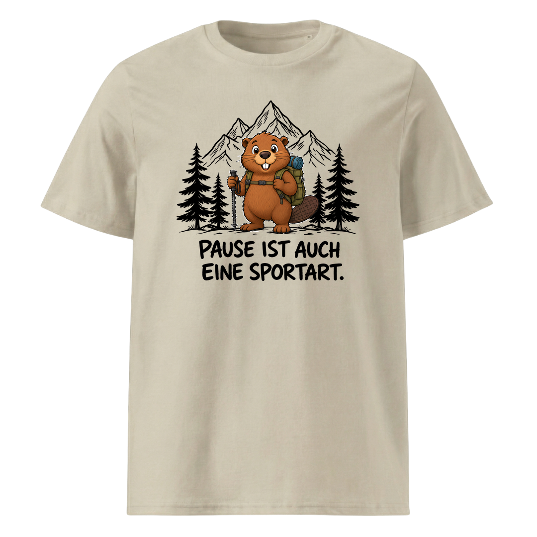Pause Sportart Murmeltier T-Shirt Unisex Beige