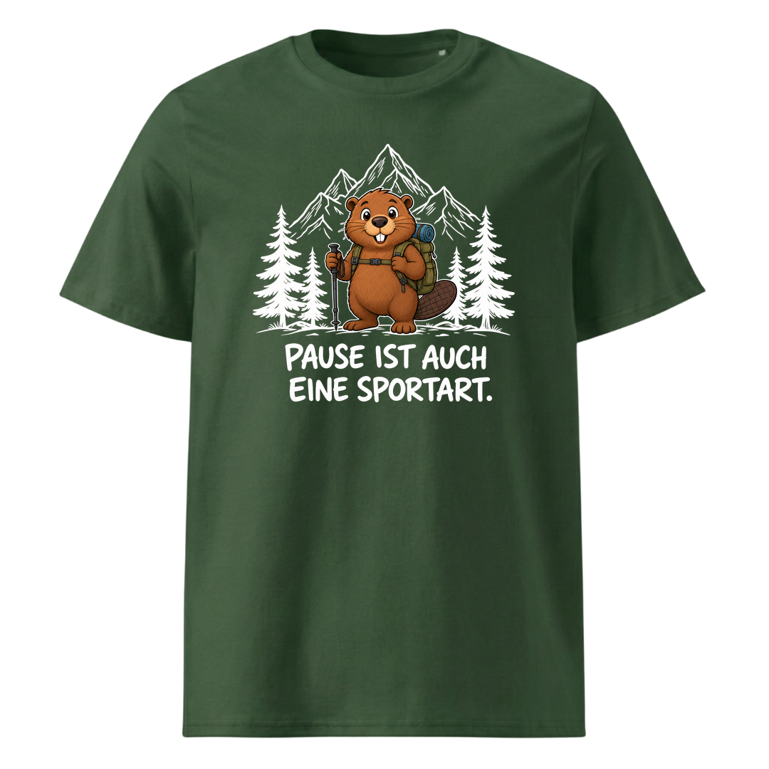 Pause Sportart Murmeltier T-Shirt Unisex Grün
